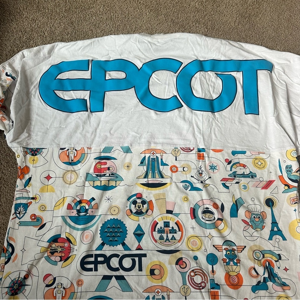 Women’s Spirit Jersey XXL Colorful Epcot Long Sleeve Shirt - Picture 5 of 5